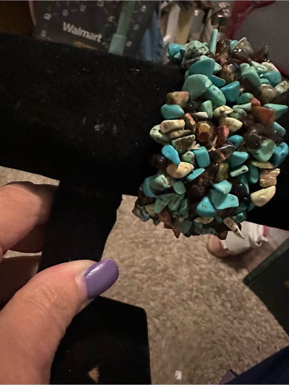 Turquoise chip bracelet